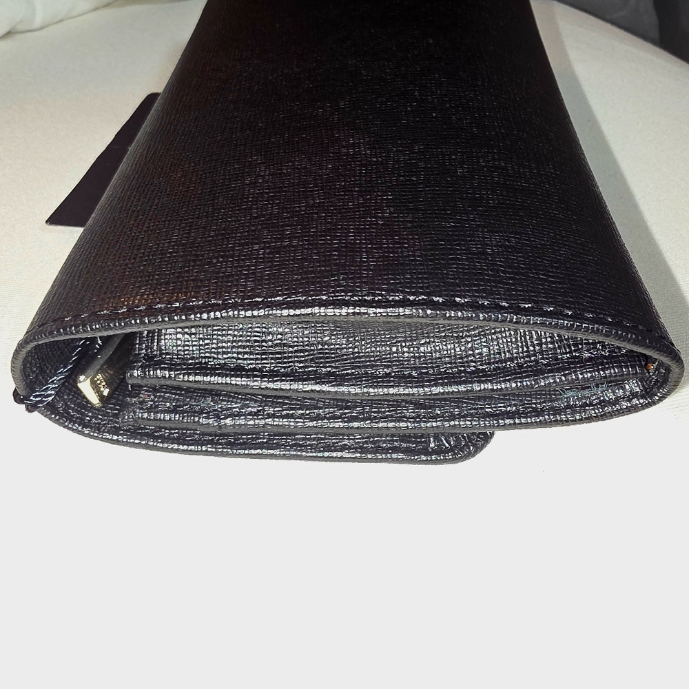 Furla Black Leather Wallet With Crossbody Strap - Picture 8 of 12